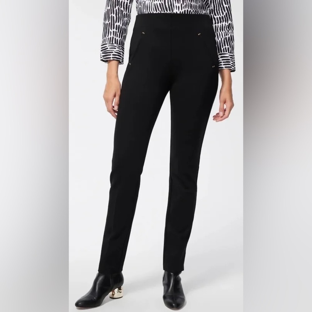 NWT Chico’s So Slimming Juliet Pant size 6 tall black pull on trousers
